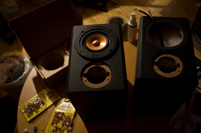 Work in progress. Full range speakers.